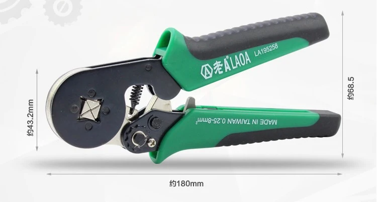 LAOA Quadrangled Европейский храповой терминал обжимные плоскогубцы мм 0,25-8 мм LA195258