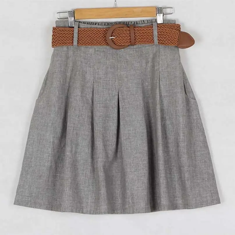 Женская юбка лето осень высокая талия плиссированная юбка эластичная талия винтажная юбка миди юбки женские LY128