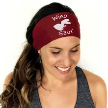 KANCOOCD спортивная Женская повязка для йоги с буквенным принтом, тюрбан с принтом для спортзала, растягивающаяся повязка на голову для ванной, косметическая Женская повязка для волос