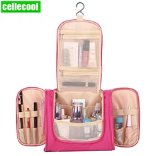 Unisex Women Cosmetic Bag hook Travel Makeup Bags Washing Toiletry Kits Storage Bags Waterproof Nylon Travel Organizer Bag