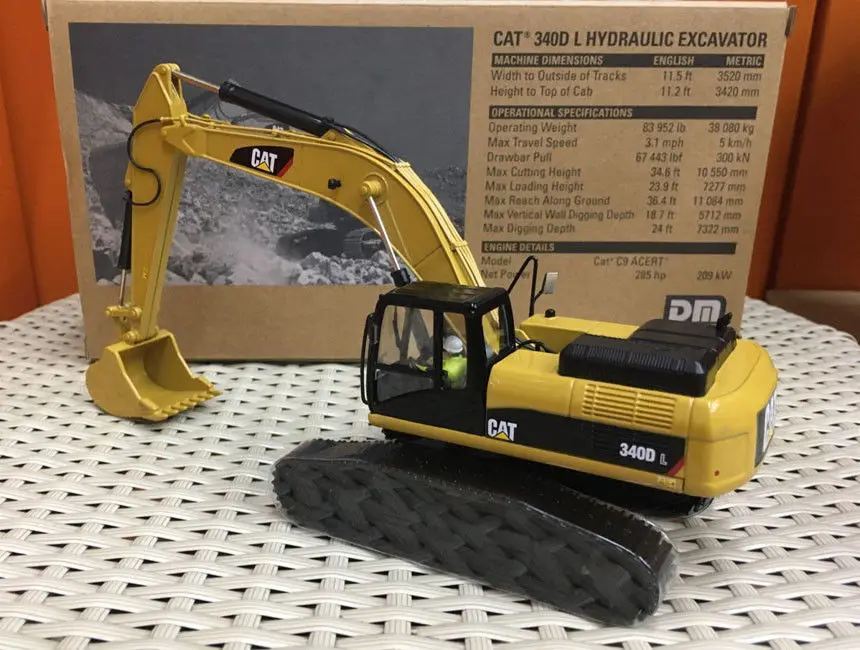 Collectible Alloy Model DM 1:50 Scale Caterpillar CAT 340D L Hydraulic  Excavator Engineering Machinery Diecast Toy Model 85908