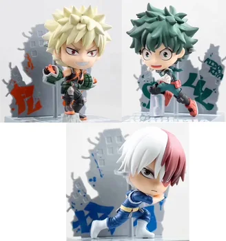 

3pcs Comic Anime My Hero Academia Boku no Hero Izuku Midoriya Katsuki Bakugo Todoroki Shoto Ban Figure Toys