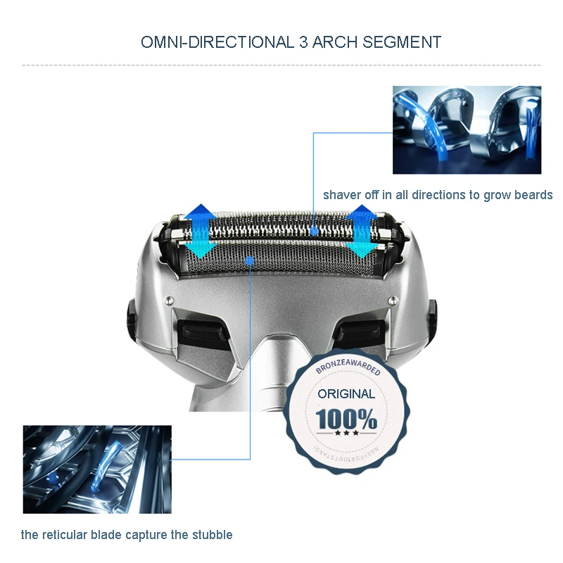 Оригинальная Panasonic трехголовная возвратно-поступательная портотивная Зарядка для бритвы Водонепроницаемая перезаряжаемая мужская электробритва с триммером ES-BSL4
