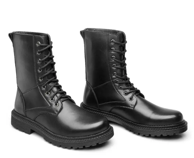 Men's Boots' Mens Mid-calf Winter Boots Men Waterproof Lace-up Military Boots' Men Tactical Boots Army Desert Boot Plus Size 45  (9)