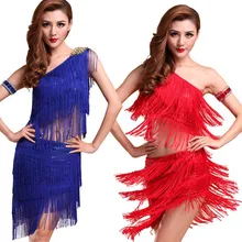 Sexy Women Latin Dance Skirts & Rhythm Salsa Cha Cha Tassels Tango Dress Top Ballroom Y46 S88