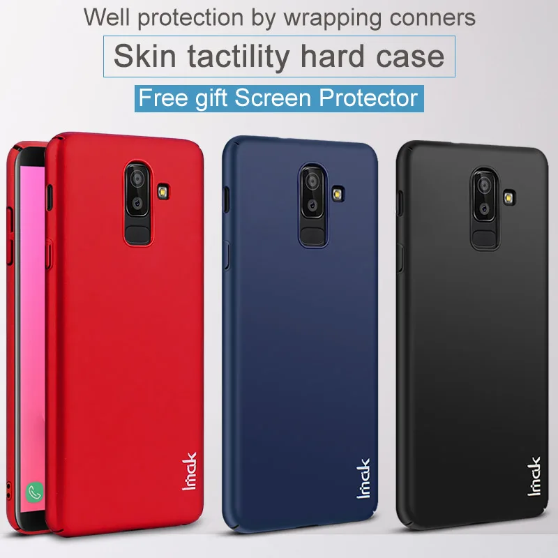 For Samsung Galaxy J8 case iMAK Jazz Slim SKin Tactility Hard Phone Screen protector Film |
