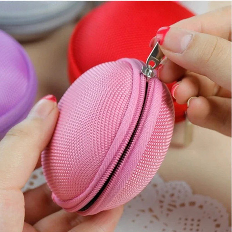 RACAHOO 1pcs Portable Mini Earphone Wire Storage Pouch Bag Soft Headset Earbuds Box SD Card Box for Earphone TF Cards Money Box9