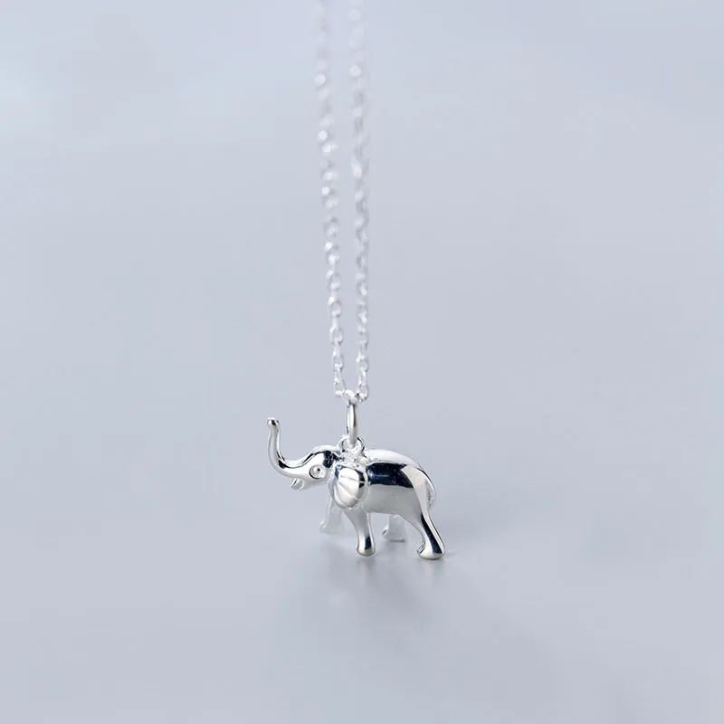 

Cute Elephant Animal 925 Sterling Silver Necklace