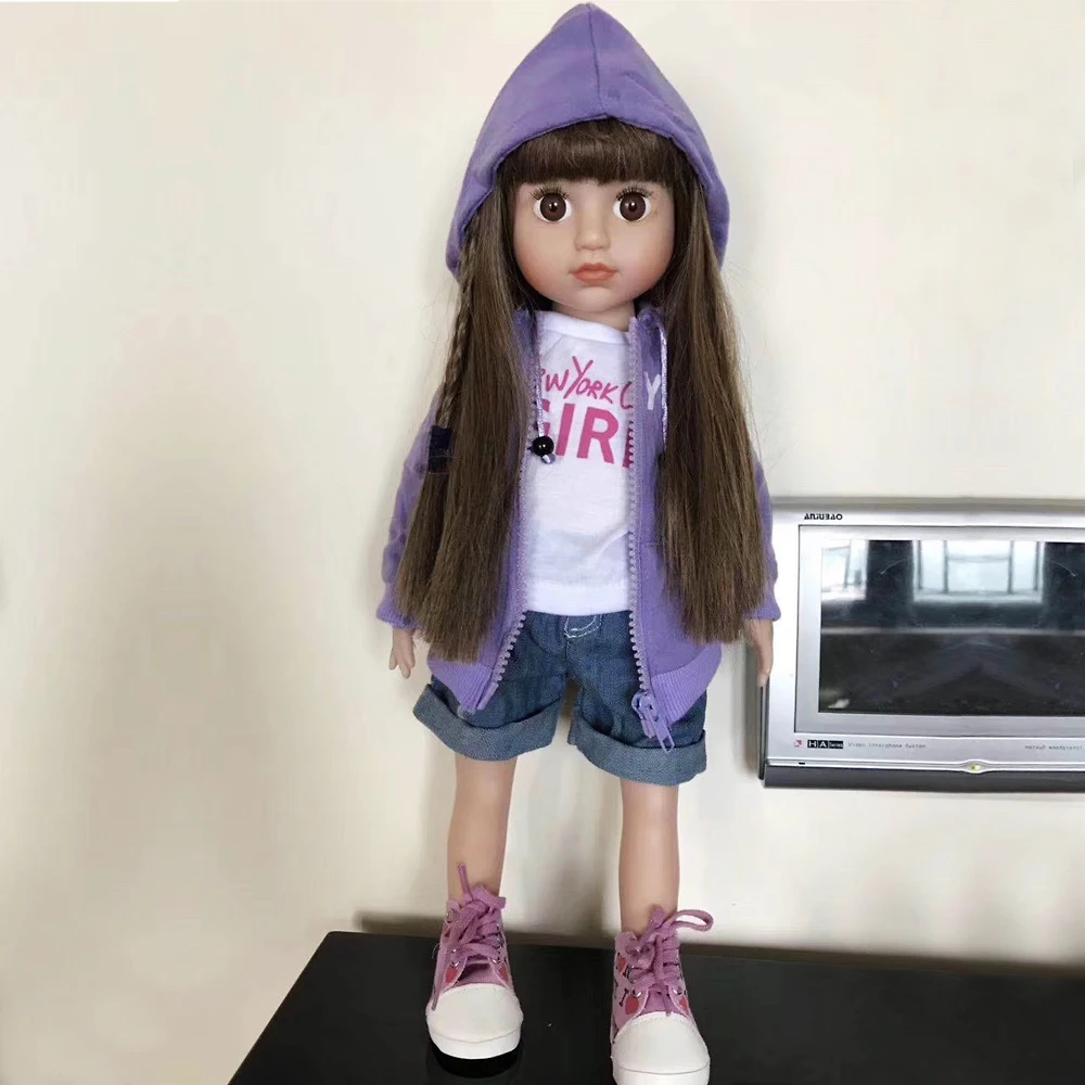Sudoll 18 дюймовая американская кукла девочка полностью виниловые красивые куклы
