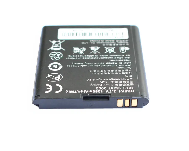 3 шт./лот 1250 мАч HB5K1/HB5K1H Сменный аккумулятор для Huawei M866 U8651 C8650 M865 C8810 U8660 S8520 T8620 U8860 T8500
