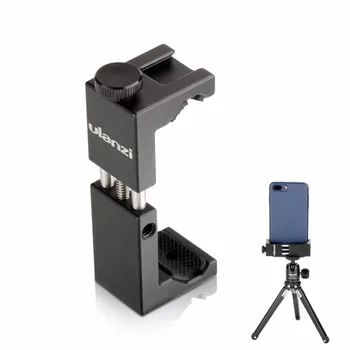 

Ulanzi ST-02s Metal Smartphone Tripod Mount Clipper with Cold Shoe Vertical Horizontal for iPhone Video Filmmakers Vloggers