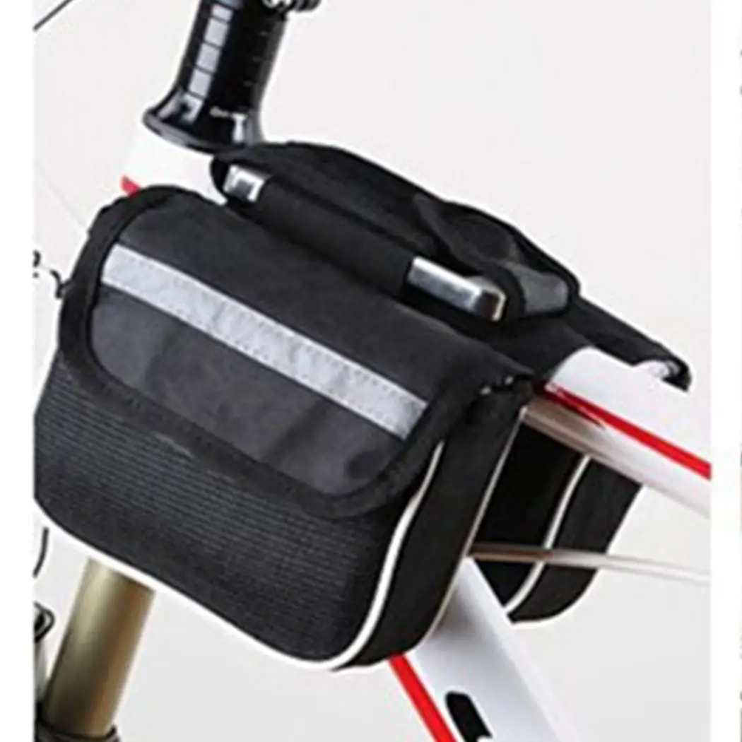 Модная велосипедная сумка с двойной рамой передней головкой для мобильного