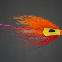 100 шт. трубки летают оранжевый лосось и для морской форели рыболовные крючки мухи приманки