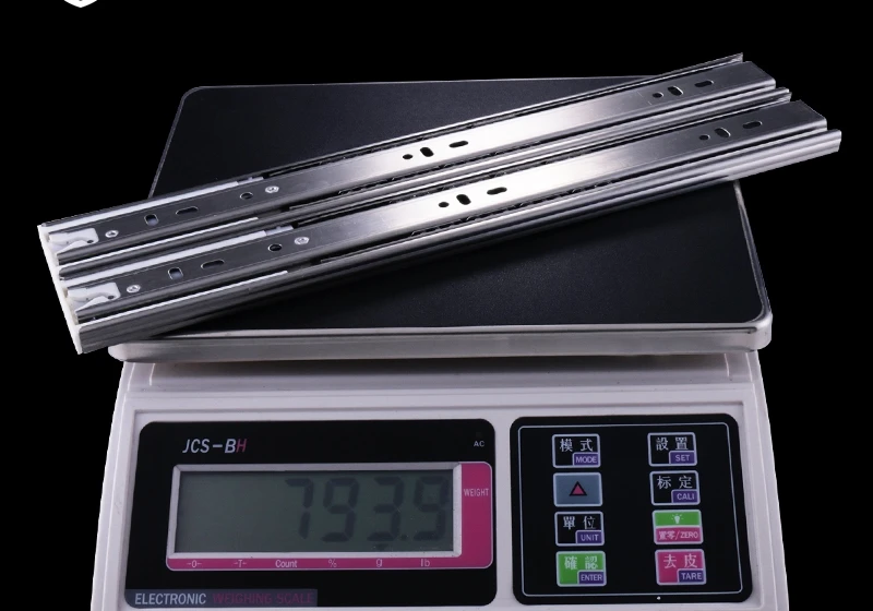 Slide rails computer desk keyboard tray drawer track three rail