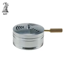 SY дизайн Высокое качество 1 ручка металлический держатель угля для кальяна чаша для кальяна деревянная ручка хранитель тепла кальян аксессуары