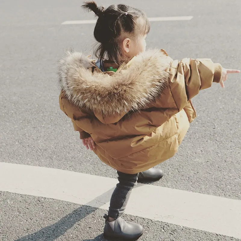CROAL CHERIE Real Fur Outerwear & Coats Winter Jacket For Girls Boys Children Winter Clothing Outerwear Coat Toddler Clothes   (4)