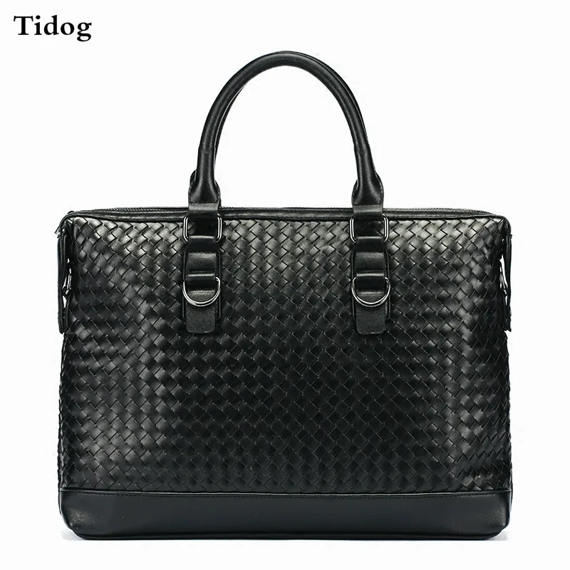 Мужская горизонтальная сумка Tidog ручной работы|woven handbags|handbag menbriefcase men |