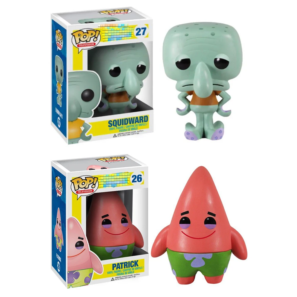 

Funko POP SQUIDWARD PATRICK PVC Action Figure Collectible Model toys for chlidren birthday Gift