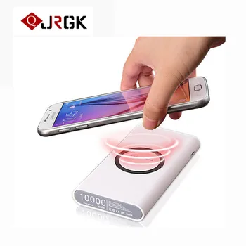 

JRGK 10000mAh wirless charging bank For iPhone Samsung Phone Battery Power Charger For extenal battery output 5V1A-2.1A