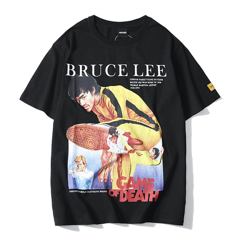 

HISTREX Bruce Lee Movie Printed Mens Men T Shirt 100% Cotton High Quality Streetwear Brand Clothing Fashion Tshirt Short GBOLS#