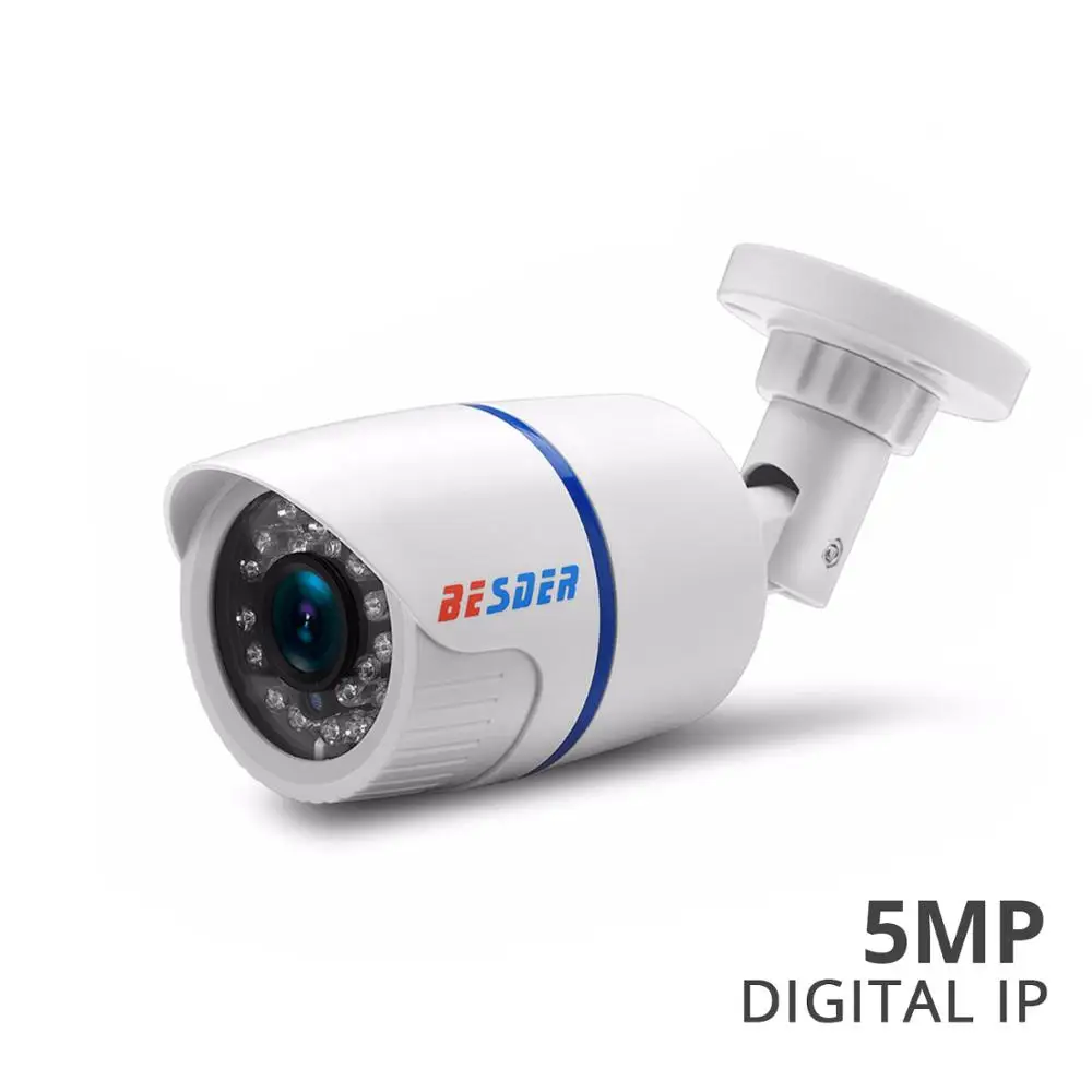 

BESDER 5MP 3MP 2MP H.265 Security Camera Outdoor IP Cam ONVIF IR Night Vision 20M Multi View Plug&Play Motion Detection