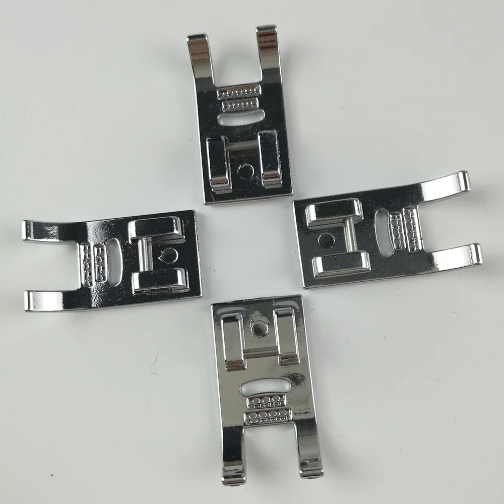 

10PCS Sewing Accessories Home Domestic DIY Tool Metal Sewing Machine Parts Presser Foot Grooved Cording Presser Foot 7 Holes