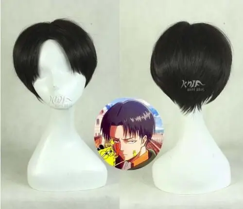 Attack on Titan Levi Ackerman Cosplay Wig Short Hair Rivai Ackerman Role Play Halloween + Wig Cap anime halloween costumes Cosplay Costumes