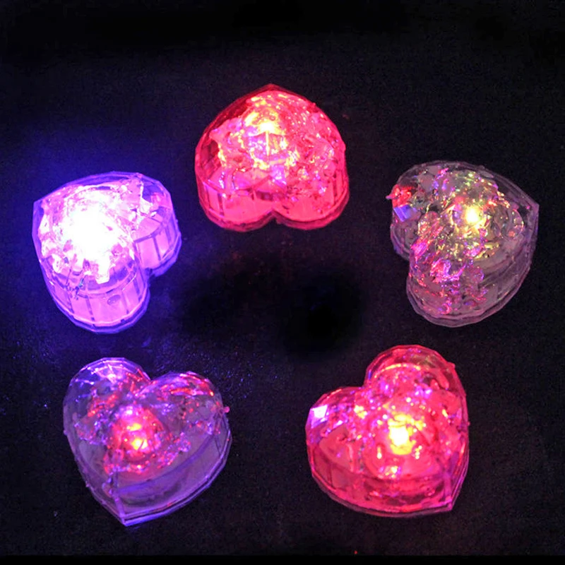В форме сердца DIY красочная вспышка LED свадебный фестиваль Декор реквизит