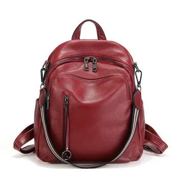 

Nesitu High Quality Red Black Blue Genuine Leather Women Backpacks Real Skin Cute Woman Girl Backpack Shoulder Bags #M88039