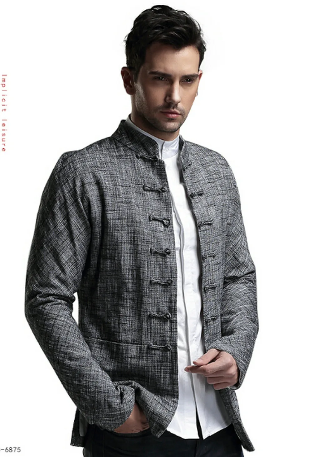 China's wind Tang suit Chinese tunic suit Men's cotton and linen spring coat -in Tops from 