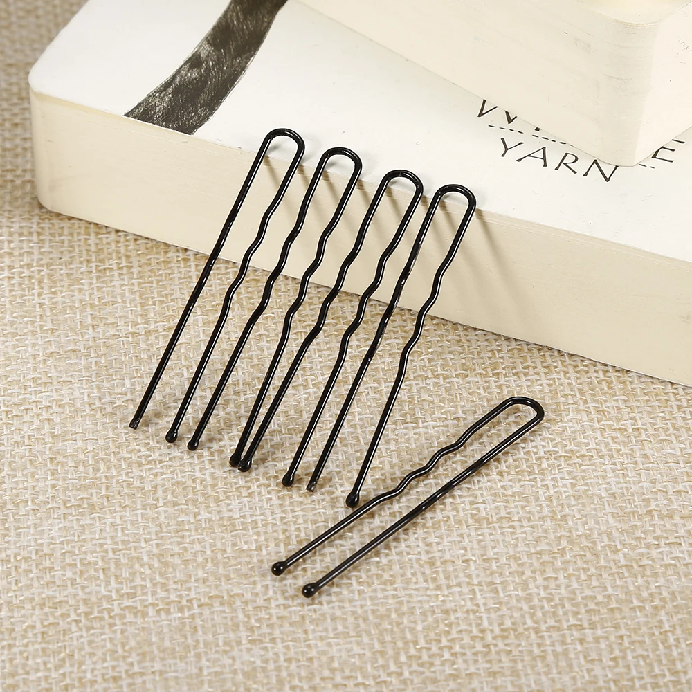 50pcs/lot U Shaped Hairpin Hair Clips Pins Metal Barrette Women Hair Styling Tools Accessories Braided hair Tool