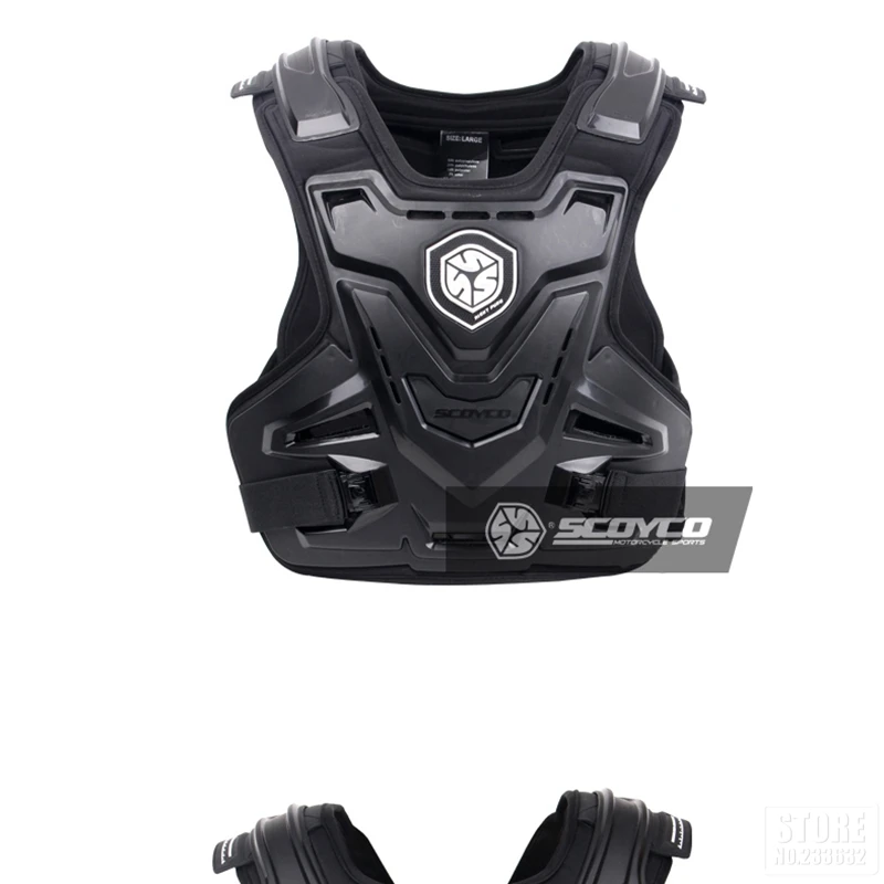 SCOYCO CE мотоциклетная броня для мотокросса, защита груди и спины, защитный жилет, мотоциклетная куртка, гоночная Защитная Защита тела, MX Armor