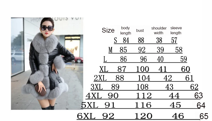 Plus Size 6XL Winter Faux Fur Coat Elegant Women Thicken Warm Outwear Party Overcoat Jacket Top Quality Imitation Fox Fur Collar (1)