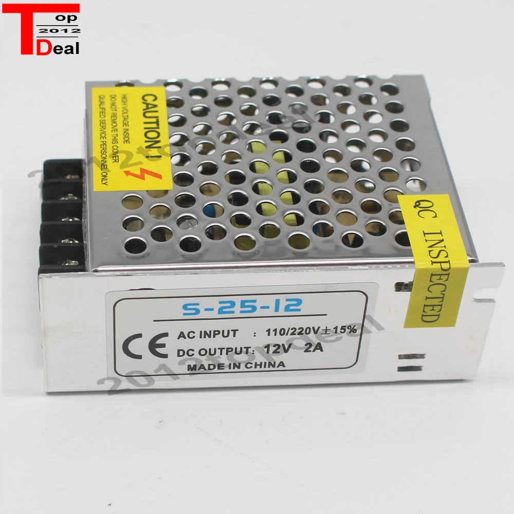 5 шт. AC 110 V-220 V к DC 12V 2A 25W переключатель питания Драйвер адаптер светодиодные полосы