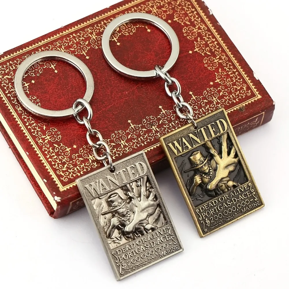 H&f 12pcs/lot Anime Accessories One Piece Keychain Ace Figure Order For