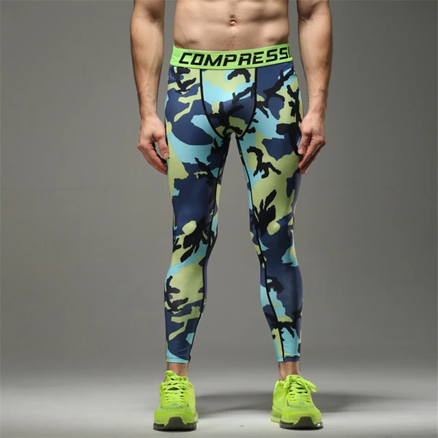 Camouflage Men Compression Tights Leggings Gym Clothing Pants