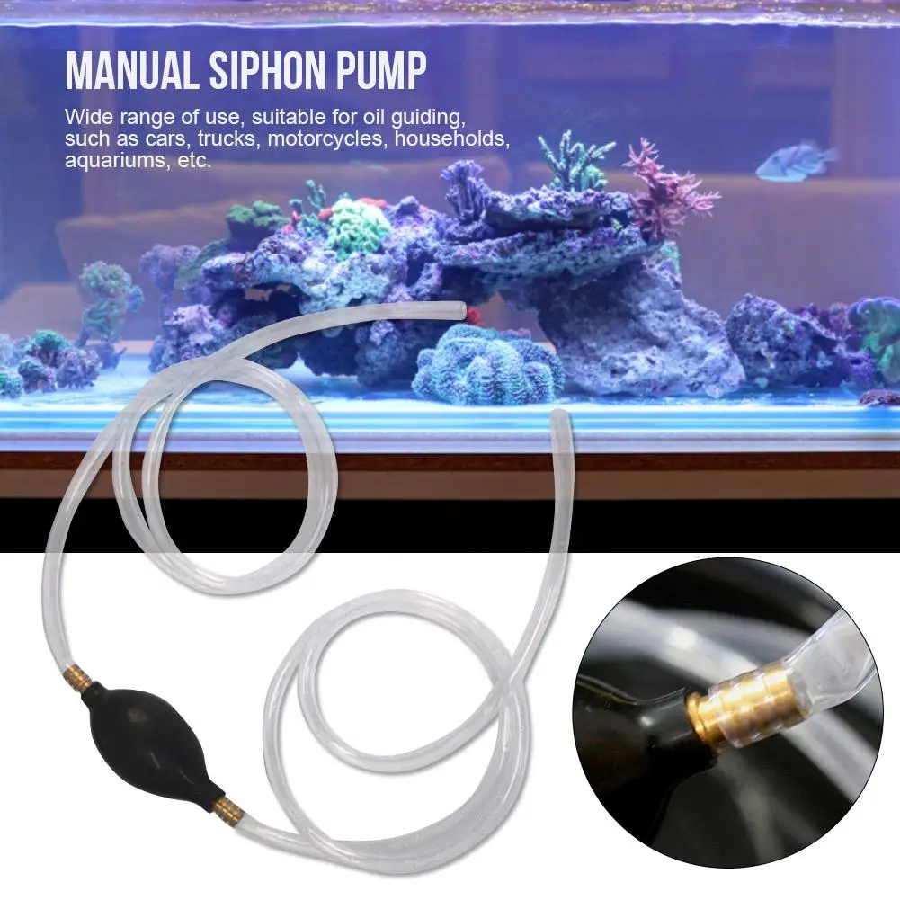 

New Car Siphon Hose Manual Pump Fuel Pipe Gasoline Rubber Refill Hose Tube Oil Sucker For Car Truck Motorcycle Home Aquarium