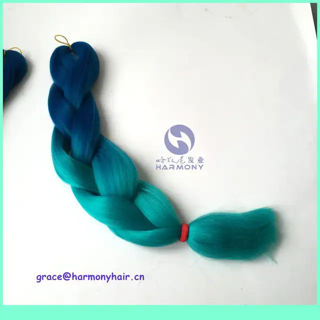 New Color 1pack Lot 24 100g Ombre Blue Teal Braiding Hair Jumbo