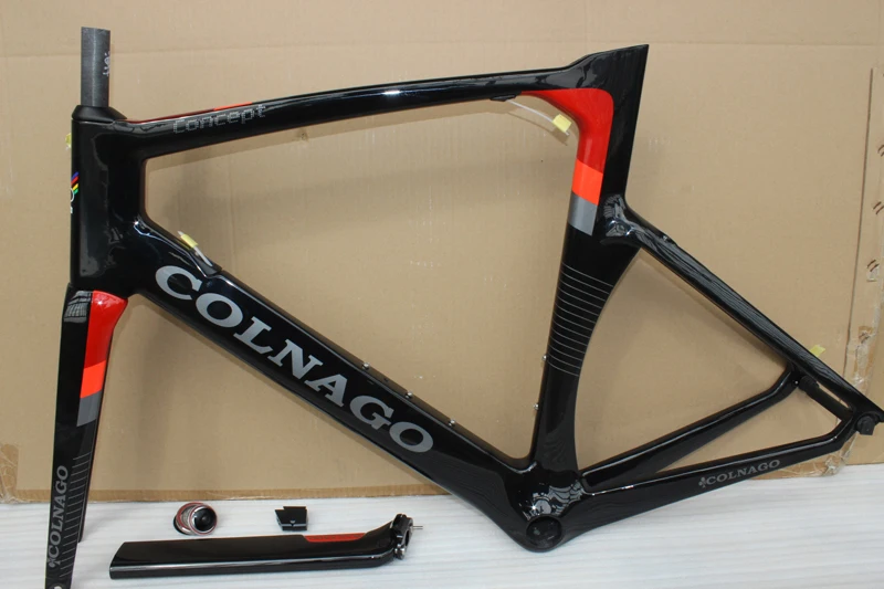 Flash Deal 9 color Colnago concept carbon road frame full carbon fiber 3k glossy/matte finish carbon bicycle frame fit 700c bike frameset 2 Flash Deal 9 color Colnago concept carbon road frame full carbon fiber 3k glossy/matte finish carbon bicycle frame fit 700c bike frameset 2
