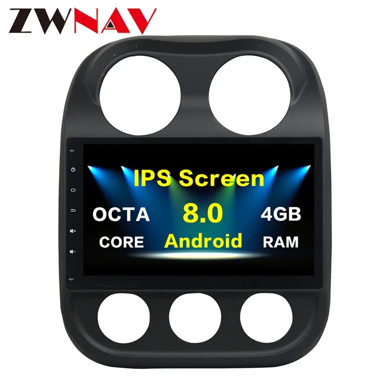 Sale IPS Screen 4+32G Android 8.0 Car multimedia Player head unit For Jeep Compass 2014 2015 With GPS Navigation Radio auto stereo 9