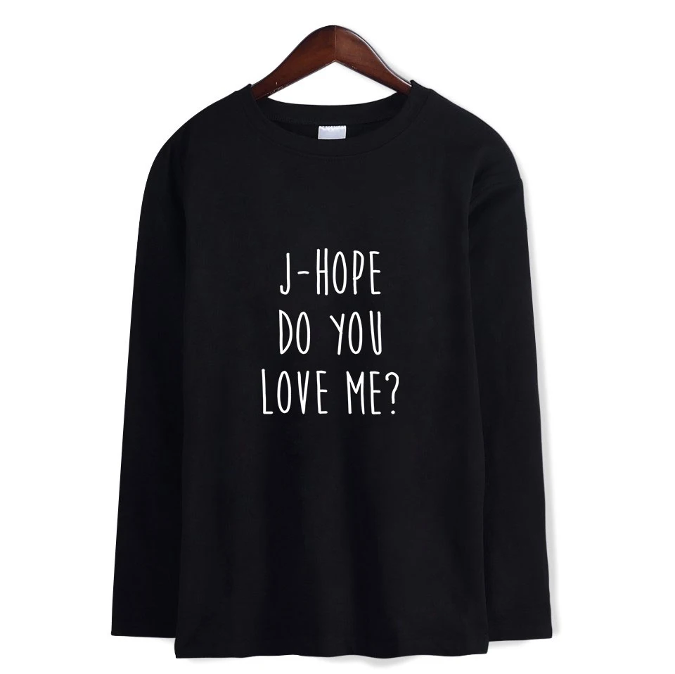 Бег футболка BTS вы Love Me Ifashion осень поп крутые футболки с длинным рукавом теплый