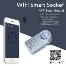 

WiFi Smart Socket Smart Plug App Control Timing Function Temperature Control Sensor Temperature Remote Control