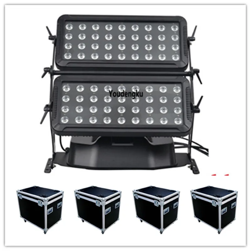 4 штук с кейсе 72x18 w rgbwa УФ 6in1 ip 65 двойной головкой прожекторы Светодиодный город