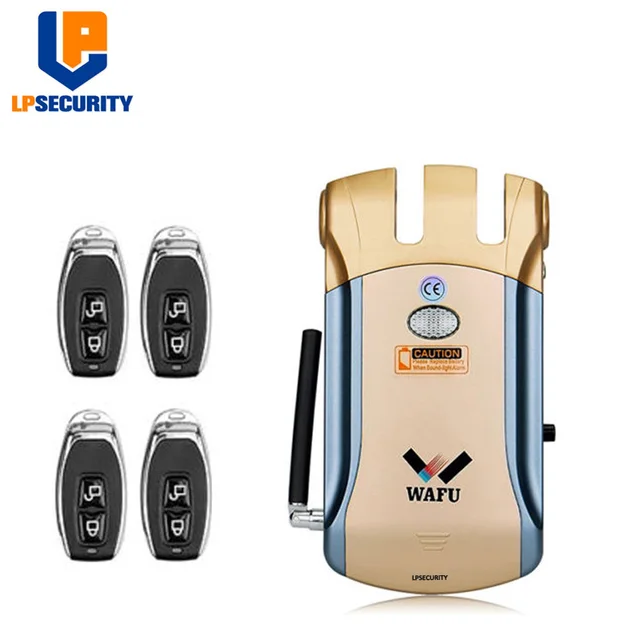 Us 85 5 Lpsecurity Wireless Security Invisible Keyless Entry Electronic Door Lock Home Smart Remote Control Smart Lock With 4 Remote Key In Electric
