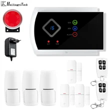 HuilingyiTech GSM беспроводная домашняя бизнес Охранная сигнализация сирена с дистанционным управлением RFID детектор движения на основе пассивного ИК-датчика