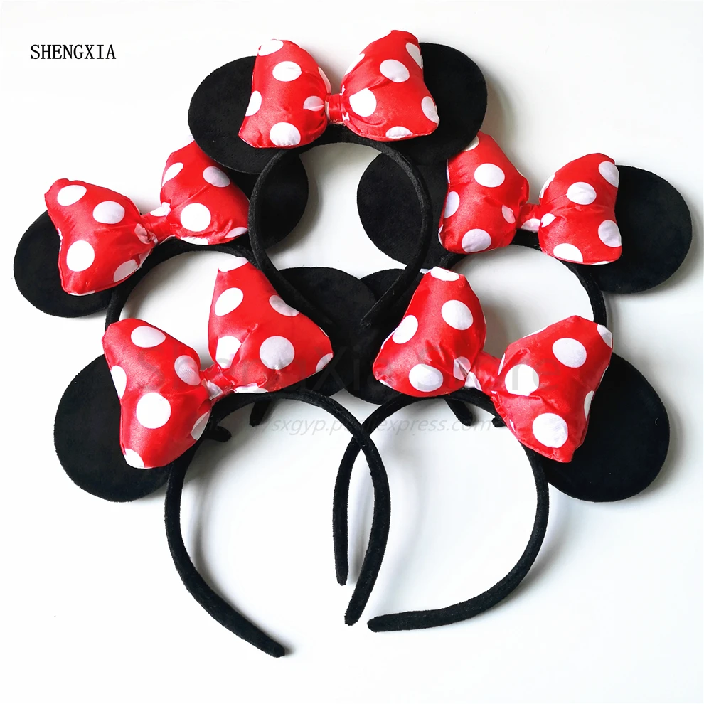 

Headband For Girls Mickey Minnie Mouse Birthday Party Gift mouse ears Minnie Mouse Ears Hairband Women Kids Hair Accessories