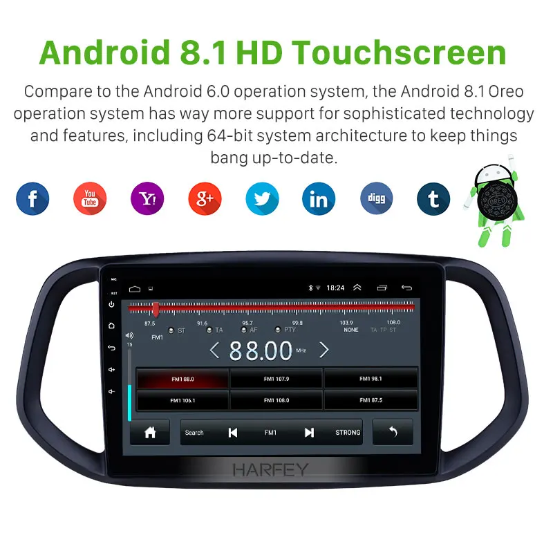 Top Harfey 10.1" GPS Radio for Kia KX3 2014 2015 2016 2017 Android 8.1 with Bluetooth WIFI Music support TPMS DVR Carplay Digital TV 2 Top Harfey 10.1" GPS Radio for Kia KX3 2014 2015 2016 2017 Android 8.1 with Bluetooth WIFI Music support TPMS DVR Carplay Digital TV 2