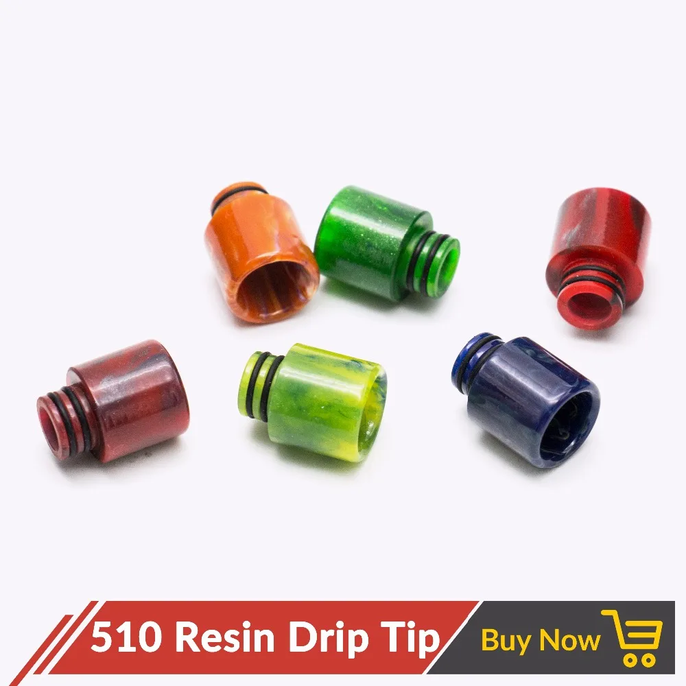 

Quartz Banger 1pc 510 Resin Drip Tip 510 Driptips for 510 Tank Atomizer Round Style Mouthpiece for E Cigarettes Atomizer