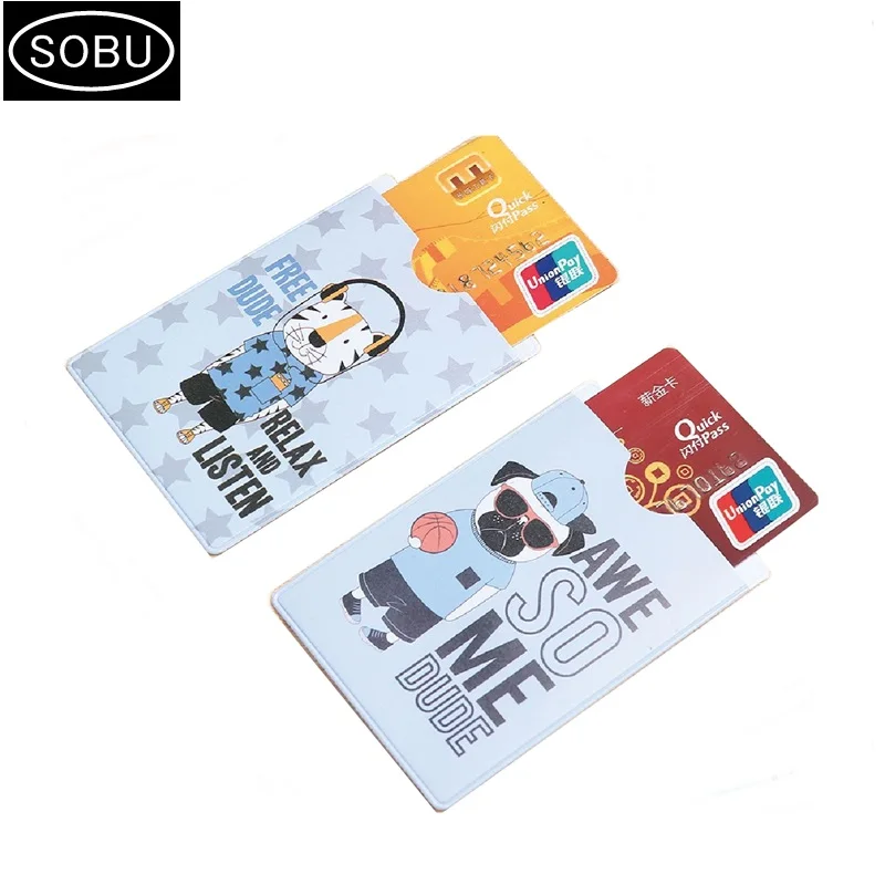 

PVC Cartoon Business Bus Bank Credit Card Cover Women ID Card Case Credit Card Holder Student Cute Cartoon ID Cards Wallet H096