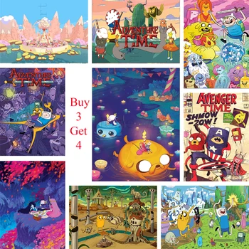 

Adventure Time Poster Clear Image Wall Stickers Home Decoration High Quality Prints White Coated Paper home art Brand